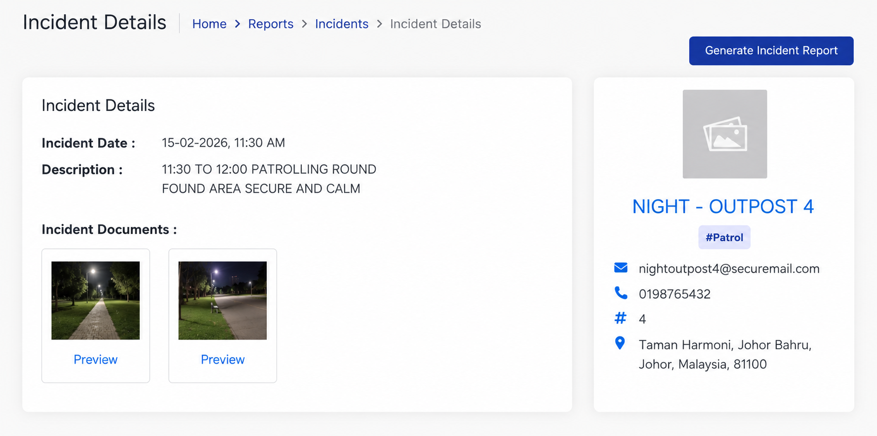 Incident Reports & Log Management