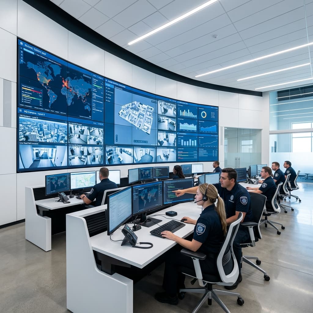 Security Operations Control Room Background